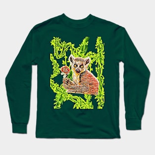 Abstract Lemur Art Long Sleeve T-Shirt